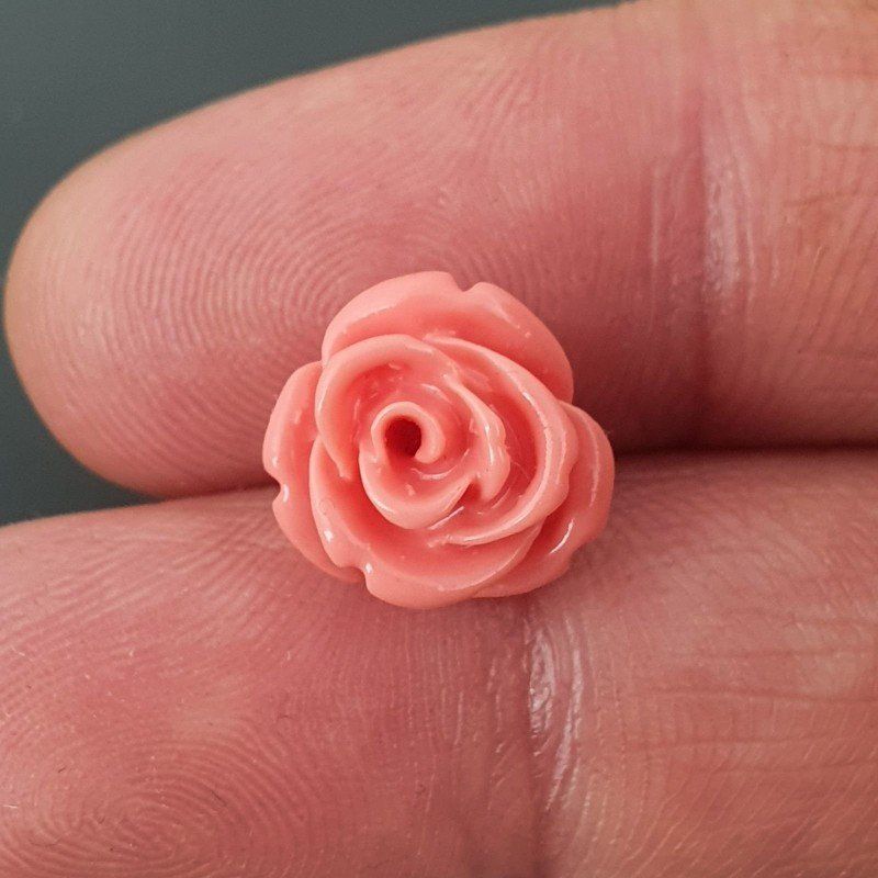 Resina Forma Rosa 14mm-Corallo Rosa Pastello 1pz