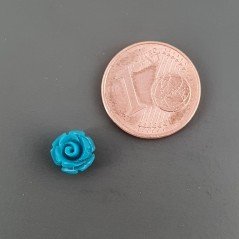 Resina Forma Rosa 06mm-Turchese 1pz