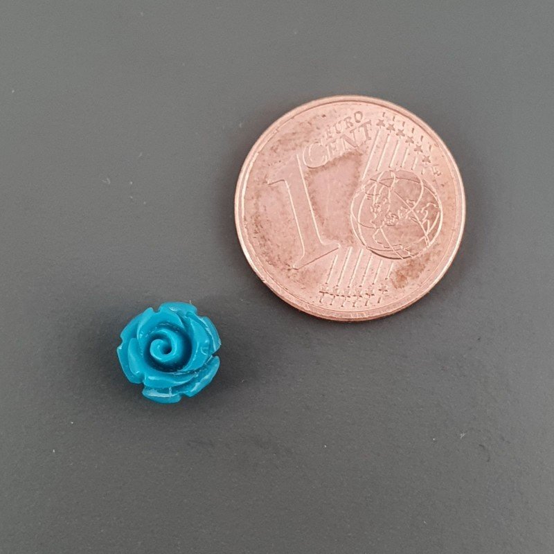 Resina Forma Rosa 06mm-Turchese 1pz