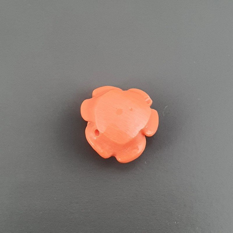 Resina Forma Rosa 14mm-Corallo Arancio 1pz