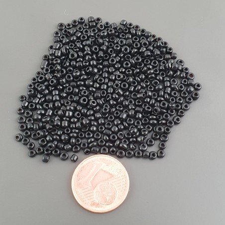Conteria di Vetro 02x1,5mm Nero 20gm