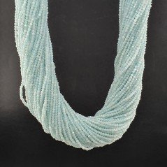 Acquamarina Naturale Forma Tondo Taglia Diamante, Micro Sfaccettato Machine Cut 02mm