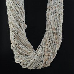 Labradorite Bianco Naturale Forma Tondo Taglia Diamante, Micro Sfaccettato Machine Cut 2,60mm