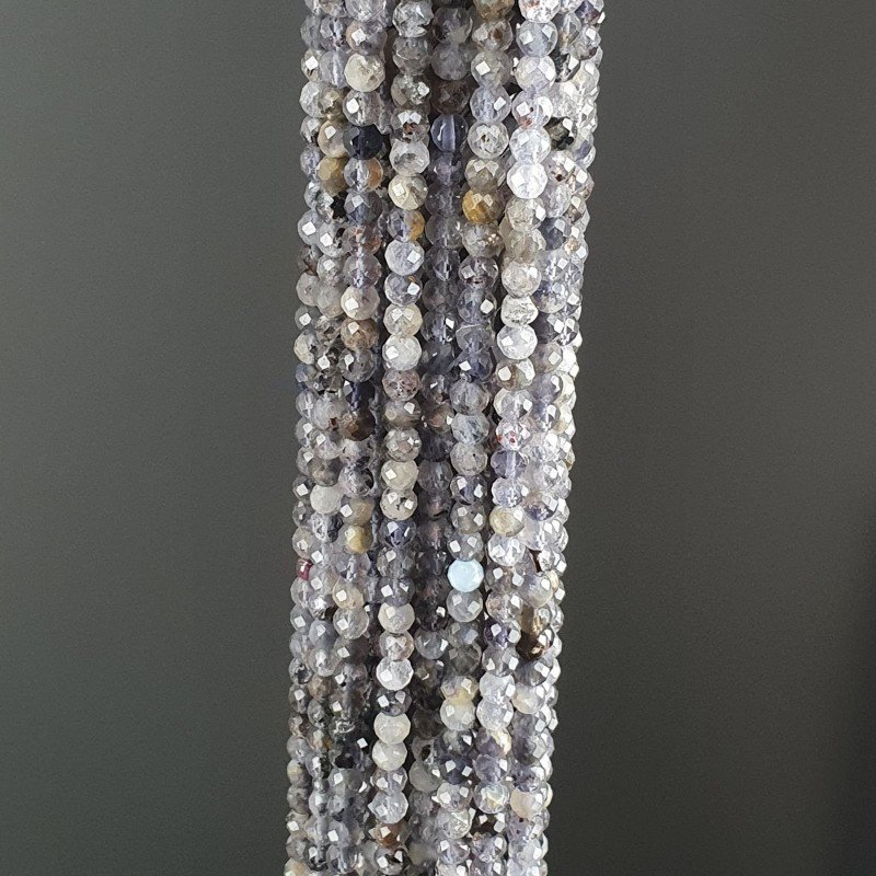 Iolite Naturale Forma Tondo Taglia Diamante, Micro Sfaccettato Machine Cut 3,20mm