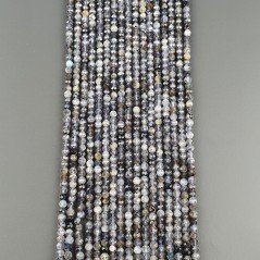 Iolite Naturale Forma Tondo Taglia Diamante, Micro Sfaccettato Machine Cut 3,20mm