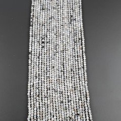 Labradorite Bianco Naturale Forma Tondo Taglia Diamante, Micro Sfaccettato Machine Cut 2,60mm