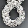 Labradorite Bianco Naturale Forma Tondo Taglia Diamante, Micro Sfaccettato Machine Cut 2,60mm