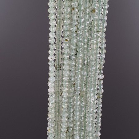 Prenite Naturale Forma Tondo Taglia Diamante, Micro Sfaccettato Machine Cut 3,10mm