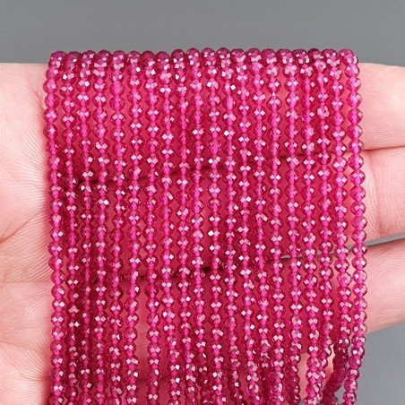 Zircone Rubino Forma Tondo Taglia Diamante, Micro Sfaccettato Machine Cut 03mm