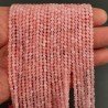 Quarzo Rosa Naturale Forma Tondo Taglia Diamante, Micro Sfaccettato Machine Cut 03mm