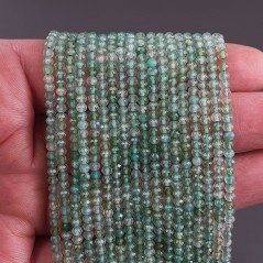 Avventurina Verde Naturale Forma Tondo Taglia Diamante, Micro Sfaccettato Machine Cut 03mm