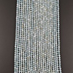 Acquamarina Latte Naturale Forma Tondo Taglia Diamante, Micro Sfaccettato Machine Cut 3,30mm