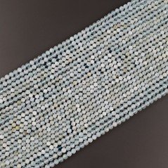 Acquamarina Latte Naturale Forma Tondo Taglia Diamante, Micro Sfaccettato Machine Cut 3,30mm