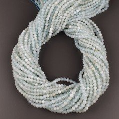 Acquamarina Latte Naturale Forma Tondo Taglia Diamante, Micro Sfaccettato Machine Cut 3,30mm