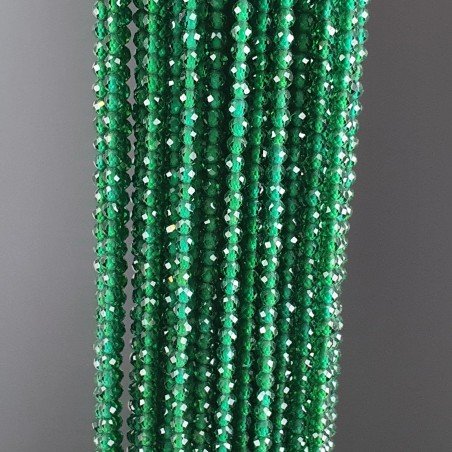 Zircone Verde Smeraldo Forma Tondo Taglia Diamante, Micro Sfaccettato Machine Cut 2,20mm