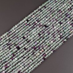 Fluorite Verde-Viola Naturale Forma Tondo Taglia Diamante, Micro Sfaccettato Machine Cut 3-3,6mm