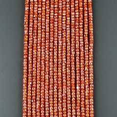 Zircone Corniola in Perline Forma Rondelle Sfaccettato a Mano Foro Passante 03mm