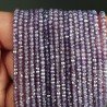 Zircone Viola in Perline Forma Rondelle Sfaccettato a Mano Foro Passante 03mm