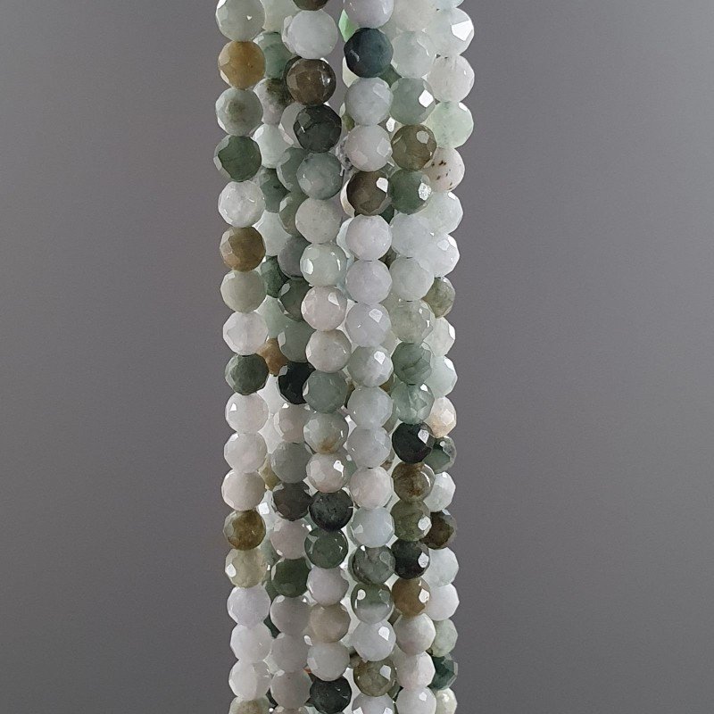 Fluorite Verde-Viola Naturale Forma Dischio Taglia Diamante, Micro Sfaccettato Machine Cut 3,50mm