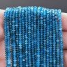 Apatite Blu Naturale Forma Dischio Taglia Diamante, Micro Sfaccettato Machine Cut 3,50mm