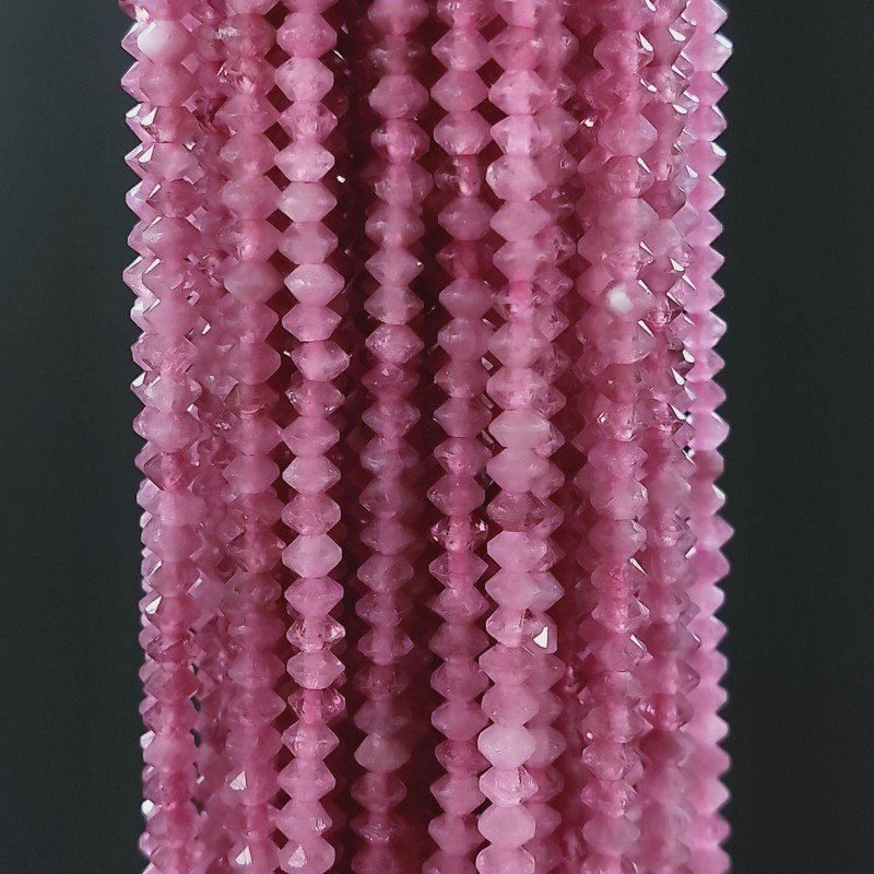 Radici Rubino Naturale Forma Dischio Taglia Diamante, Micro Sfaccettato Machine Cut 3,50mm