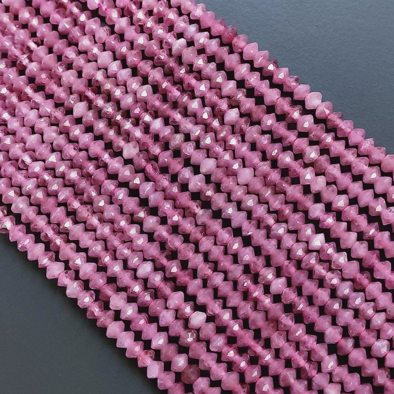 Radici Rubino Naturale Forma Dischio Taglia Diamante, Micro Sfaccettato Machine Cut 3,50mm