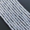 Quarzo Bianco Naturale in Perline Forma Rondelle Sfaccettato a Mano Foro Passante 03-04mm