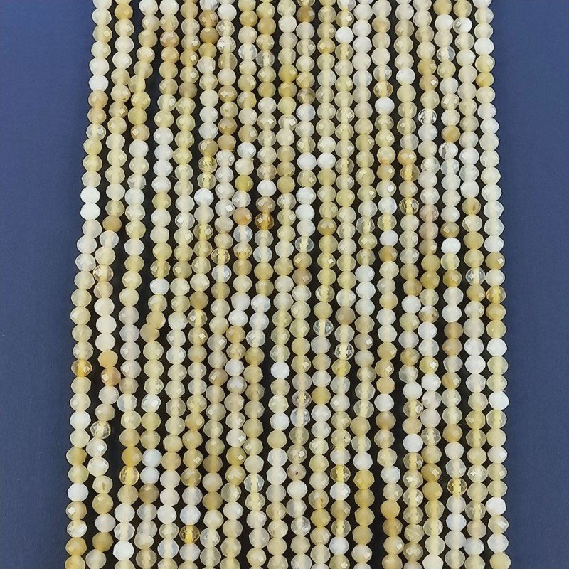 Opale Giallo Naturale Forma Tondo Taglia Diamante, Micro Sfaccettato Machine Cut 2,20mm Opale Giallo Naturale Forma Tondo Taglia Diamante, Micro Sfaccettato Machine Cut 2,20mm
