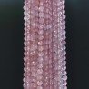 Quarzo Rosa Naturale Forma Tondo Taglia Diamante, Micro Sfaccettato Machine Cut 2,20mm