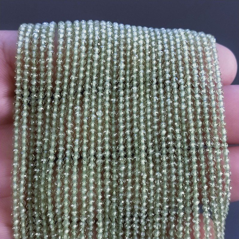 Peridotto Naturale Forma Tondo Taglia Diamante, Micro Sfaccettato Machine Cut 2,10mm