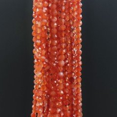 Corniola Naturale Forma Tondo Taglia Diamante, Micro Sfaccettato Machine Cut 2,30mm