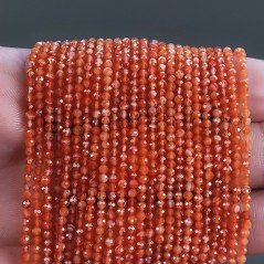 Corniola Naturale Forma Tondo Taglia Diamante, Micro Sfaccettato Machine Cut 2,30mm