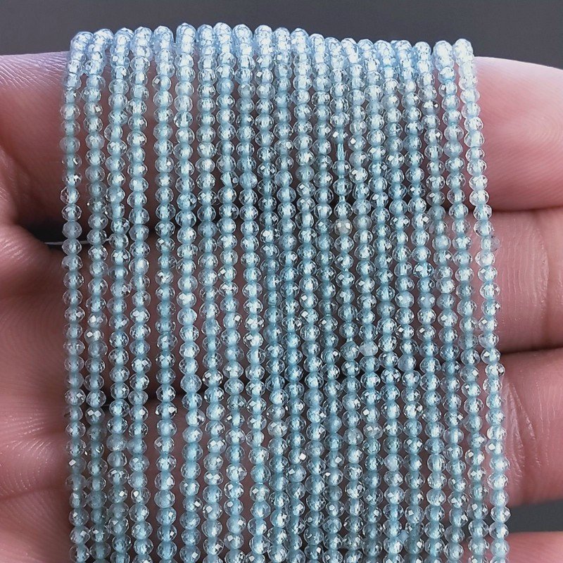 Apatite Naturale Naturale Forma Tondo Taglia Diamante, Micro Sfaccettato Machine Cut 02mm
