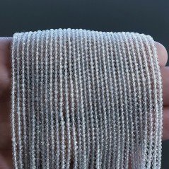 Cristallo di Rocca Naturale Forma Tondo Taglia Diamante, Micro Sfaccettato Machine Cut 2,20mm