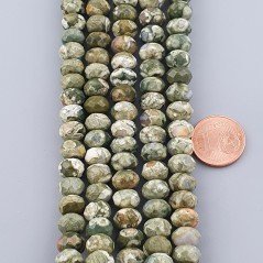 Riolite Naturale in Perline Forma Rondelle Sfaccettato Foro Passante 08mm