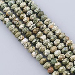 Riolite Naturale in Perline Forma Rondelle Sfaccettato Foro Passante 08mm