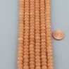Giada Pesca in Perline Forma Rondelle Sfaccettato Foro Passante 08X05mm
