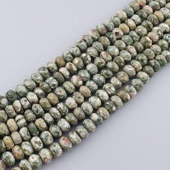 Riolite Naturale in Perline Forma Rondelle Sfaccettato Foro Passante 10mm