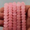 Giada Rosa in Perline Forma Rondelle Sfaccettato Foro Passante 10X06mm