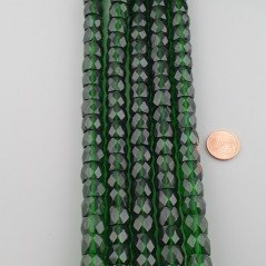 Cristallo verde smeraldo Trasparente rondelle sfaccettate 12mm