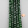 Cristallo verde smeraldo transparente rondelle sfaccettate 12mm