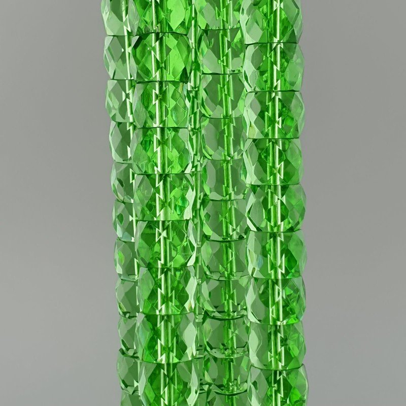Cristallo verde chiaro rondelle sfaccettate 11mm