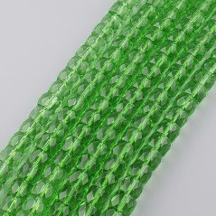 Cristallo verde chiaro rondelle sfaccettate 11mm