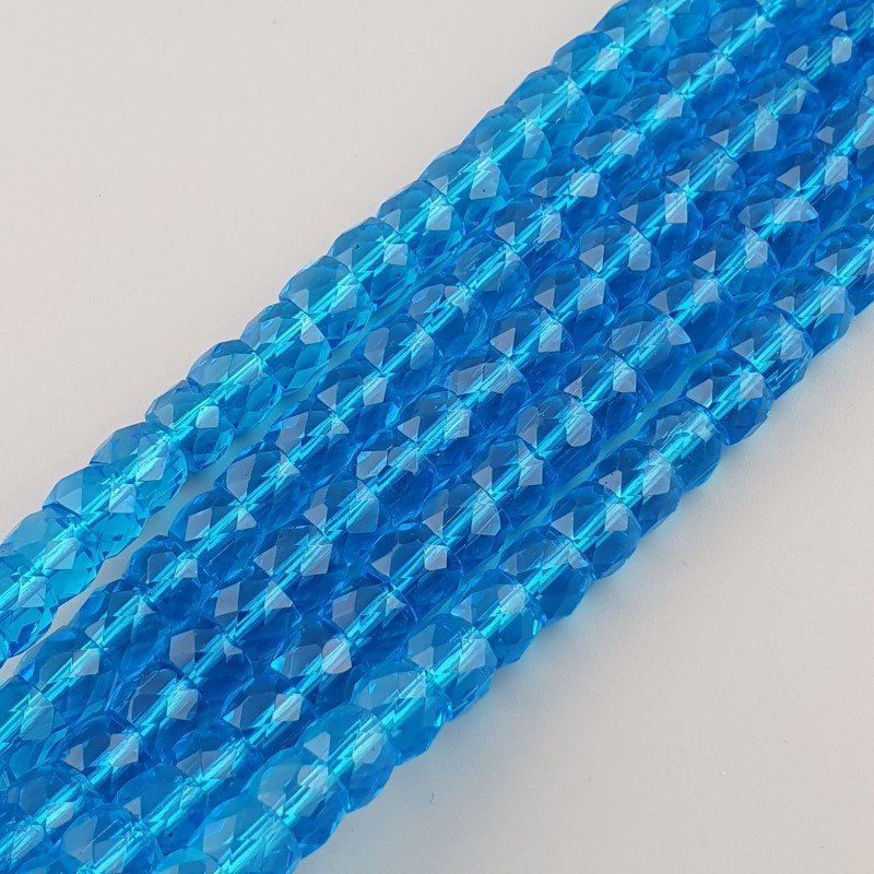 Cristallo azzuro transparente rondelle sfaccettate 12mm