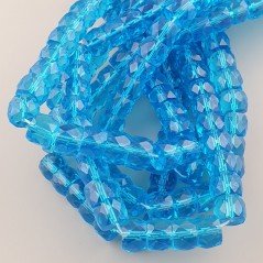 Cristallo Azzurro Trasparente rondelle sfaccettate 12mm