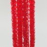 Cristallo rosso transparente rondelle sfaccettate 10mm