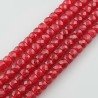 Cristallo rosso transparente rondelle sfaccettate 10mm