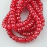 Cristallo rosso transparente rondelle sfaccettate 10mm