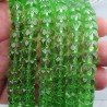 Cristallo verde chiaro rondelle sfaccettate 10mm
