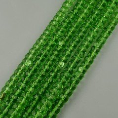 Cristallo verde chiaro rondelle sfaccettate 10mm